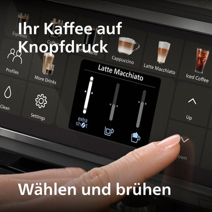 Serie 5500 EP5546/70 Kaffeevollautomat – LatteGo Milchsystem,20 heiße und kalte Kaffeespezialitäten,40% leiser mit SilentBrew,QuickStart,Schwarz