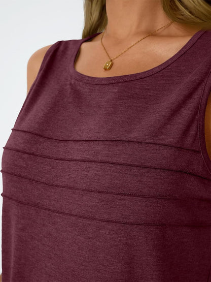 Womens Tank Tops 2025 Summer Dressy Casual Blouses Sleeveless Flowy Crewneck Outfits Basic Trendy Clothes